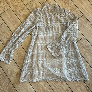 Free people lace maxi slip dress size small